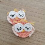 Barettes "CHOUETTE" au crochet fait main made in France Création laet-crochete