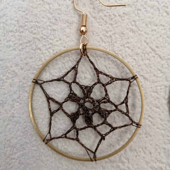 Boucles d'oreilles "LAURA" au crochet fait main made in France Création laet-crochete