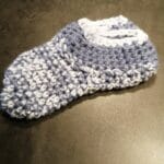 Chaussons "BASILE" au crochet fait main made in France Création laet-crochete