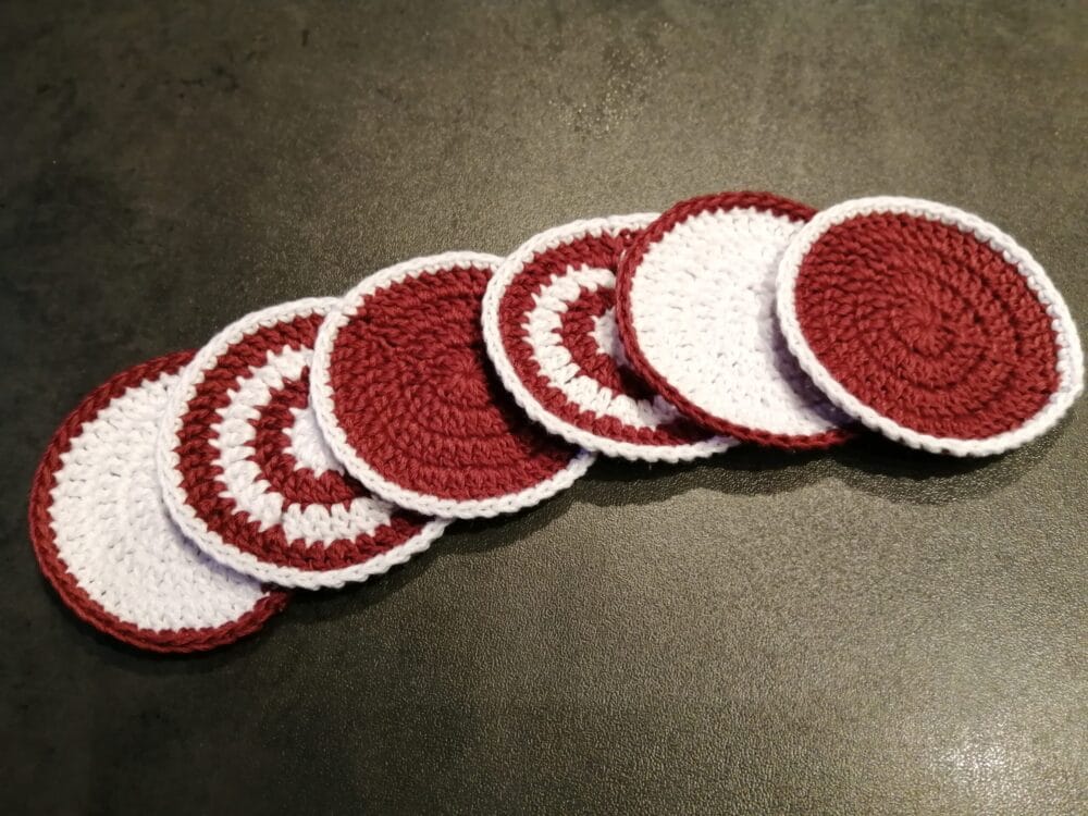 Coton démaquillants "BAPTISTE" au crochet fait main made in France Création laet-crochete