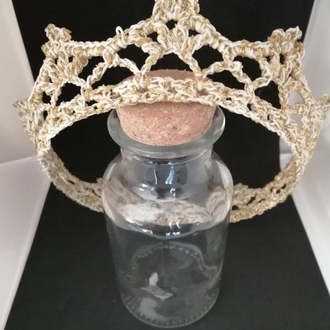 Couronne CHARLOTTE au crochet coiffure Miss France fait main made in France Création laet-crochete