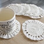 Dessous de verre "OSCAR" au crochet décoration fait main made in France Création laet-crochete