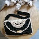 Pochette "CELIA" au crochet fait main made in France Création laet-crochete
