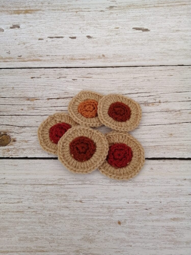 Sablés confiture au crochet idée Cadeau jouet enfant dinette fait main made in France Création laet-crochete
