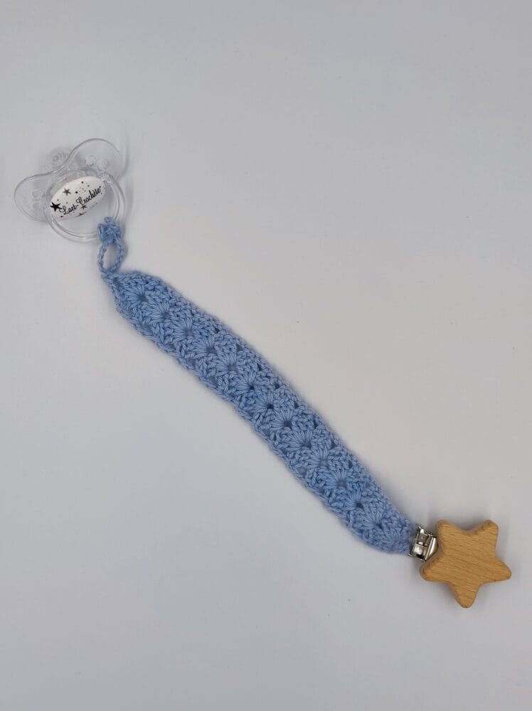 Attache sucette NOE au crochet fait main made in France Création laet-crochete