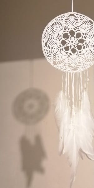 Attrape rêve au crochet décoration fait main made in France Création laet-crochete