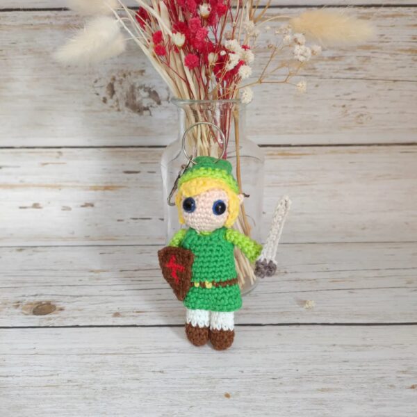 Porte clés LINK Zelda idée cadeau porte clé fait main made in France Création laet-crochete