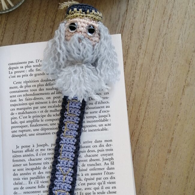 Marque page Harry Potter Dumbledore cadeau Marque page personnalisé fait main made in France Création laet-crochete