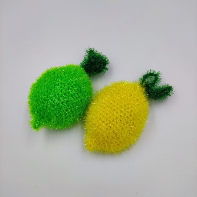 Eponge CITRON JAUNE ET VERT Laet-crochete