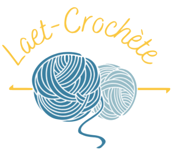 Logo Laet-crochète, créatrice française d'articles de décoration, vêtements, accessoires, bébé, femme, enfant, bijoux fait main au crochet