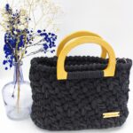 panier traphilo laet-crochète, sac à main noir et bois