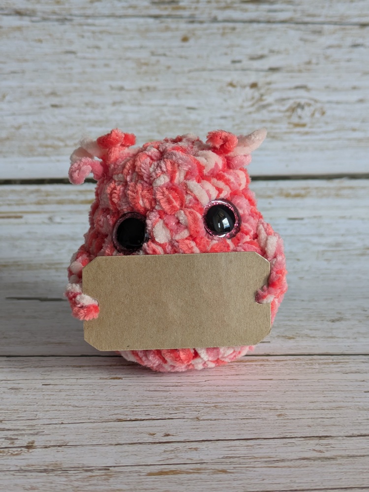 p'tit truc en p'luche tricolore rose