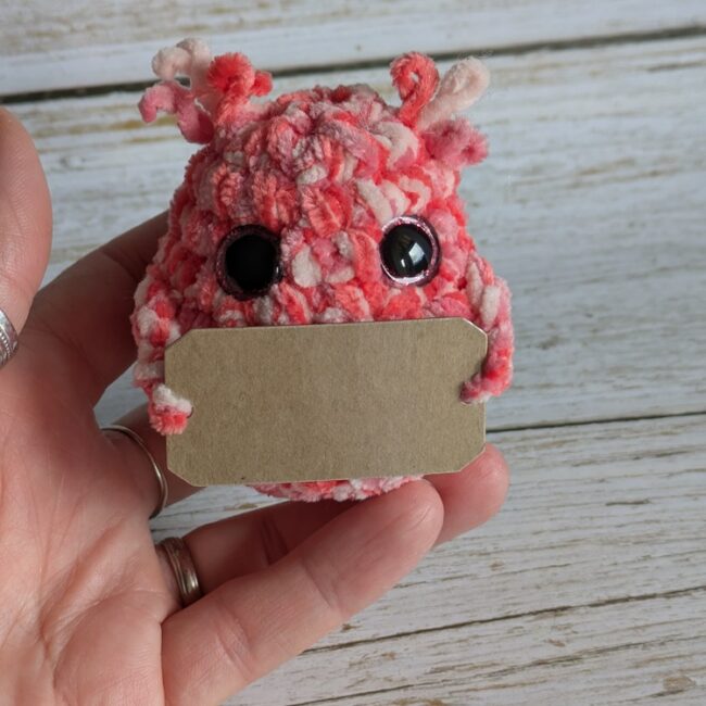 p'tit truc en p'luche tricolore rose